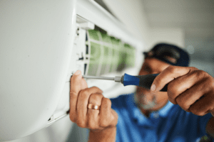 Installing a wall-mounted mini split system