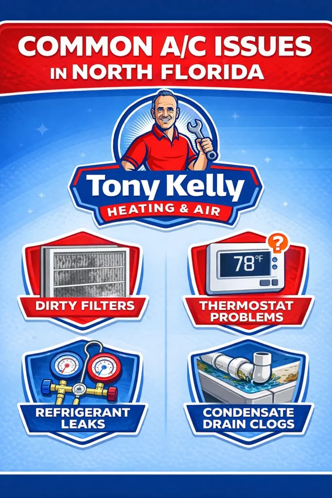 Common AC issues in Crawfordville and North Florida